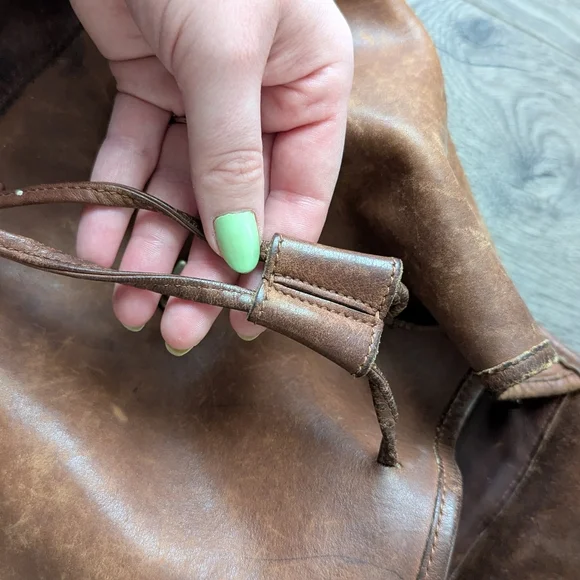 Vintage Coach Cognac Leather Backpack - Picture 10 of 16